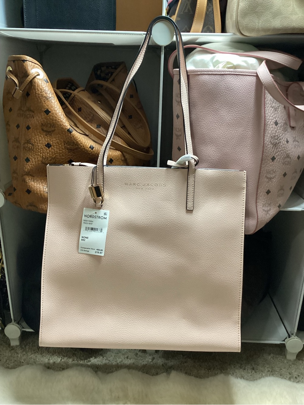 NWT Marc Jacobs Blush Pink Leather Tote